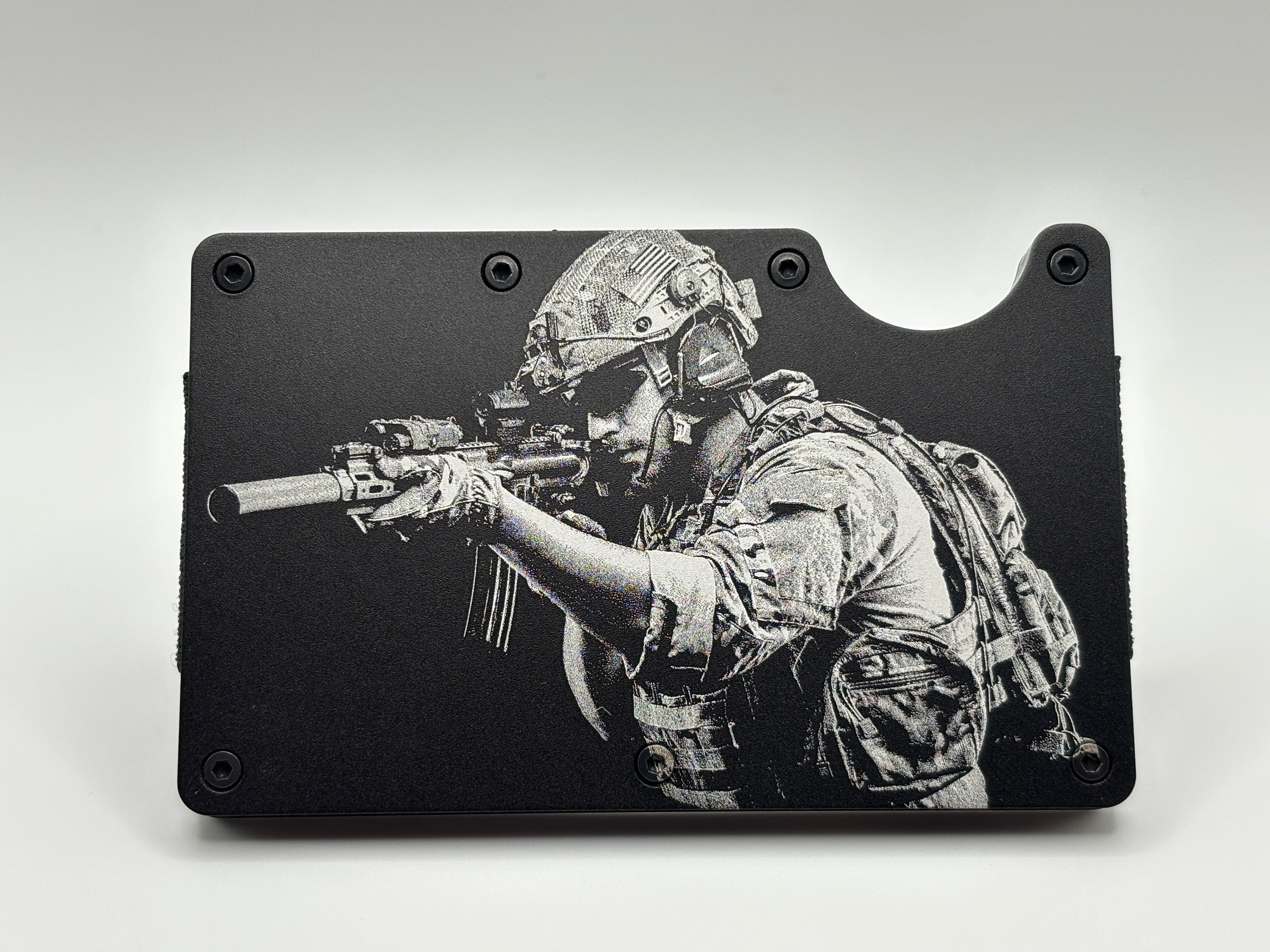 Wallet - Special Ops American Soldier with Suppressed Rifle